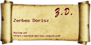 Zerbes Dorisz névjegykártya